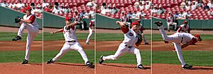 Baseball pitching motion 2004
