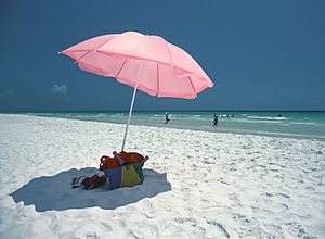 Beach of Seaside in Walton County in Florida Panhandle