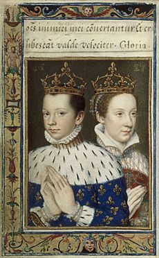 BnF, NAL 83, folio 154 v - Francis II and Mary, Queen of Scots