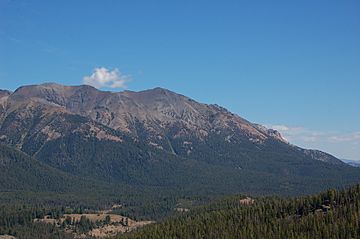 A photo of Cerro Ciento viewed from Galena Summit