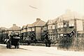 Burnley road c1915 with Zeppelin