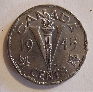 CANADA, FIVE CENTS 1945 -WHITE METAL a - Flickr - woody1778a