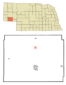 Cheyenne County Nebraska Incorporated and Unincorporated areas Gurley Highlighted