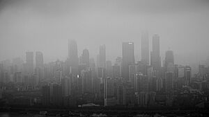 Chongqing in fog 20140822