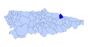 Location of Protected Landscape Area of Sierra del Sueve in Asturias