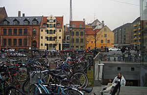 Copenhagen bicycles at Christianshavn Metro Station