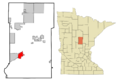 Crow Wing County Minnesota Incorporated and Unincorporated areas Brainerd Highlighted