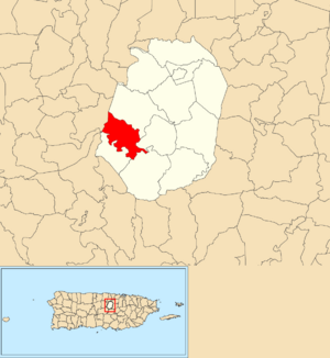 Location of Cuchillas within the municipality of Corozal shown in red