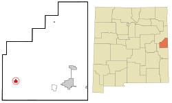 Location of Melrose, New Mexico