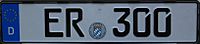 Deutsches Kfz-Kennzeichen für Behördenfahrzeuge (Nummernbereich 3)