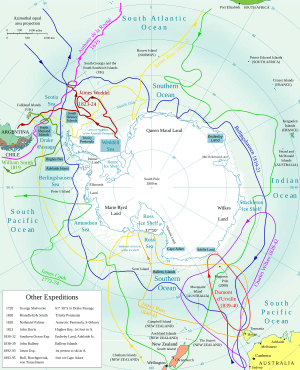 Expeditions in Antarctica before 1897