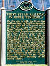 First Steam Railroad in UP