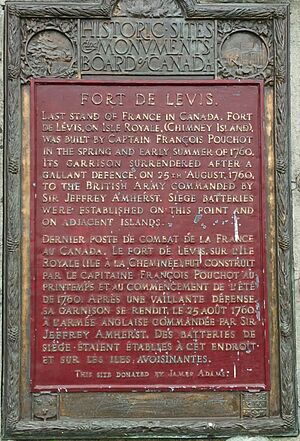 Fort de Lévis - plaque historique