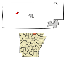 Location of Viola in Fulton County, Arkansas.