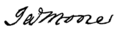 General James Moore signature