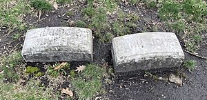 Graves of John Jones (1817–1879) and Mary Jane Richardson Jones (1819–1909) at Graceland Cemetery 2