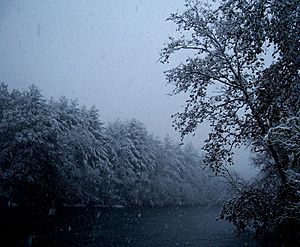 Housatonic River at W. Cornwall during Oct 2011 snowstorm