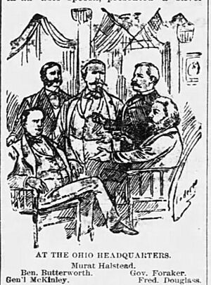Illustration of Ohio delegation headquarters during 1888 RNC