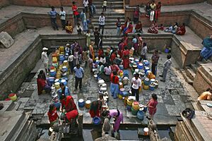 In line for water in Kathmandu 3514396453