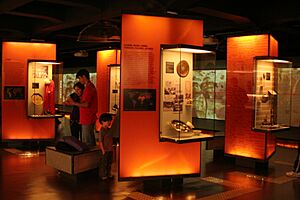 Interior do Museu da Língua Portuguesa em São Paulo, Brasil
