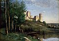 Jean-Baptiste-Camille Corot - Ruins of the Château de Pierrefonds - Google Art Project