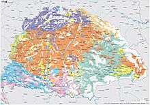 Ethnic map of the Kingdom of Hungary in 1784
