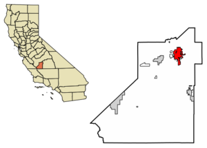 Location in Kings County and the state of California