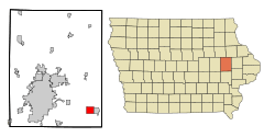 Location of Mount Vernon, Iowa