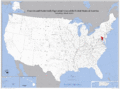 Map of the USA highlighting the Baltimore Metropolitan Area