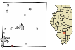 Location of Walnut Hill in Marion County, Illinois.