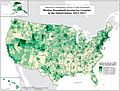Median Household Income in USA, by county (2013-2017)
