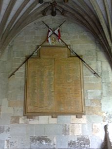 Memorial to officers and men of 9th Lancers who died in WWI