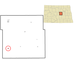 Location of Hurdsfield, North Dakota