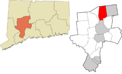 Plymouth's location within the Naugatuck Valley Planning Region and the state of Connecticut
