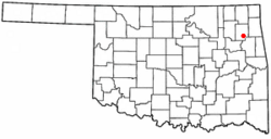 Location of Locust Grove, Oklahoma