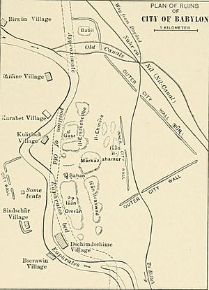 Plan of Ruins of Babylon 1905