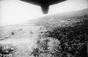 Pre-Landing strike at Japanese Airfield in New Guinea