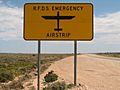 RFDS emergency landing strip sign