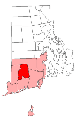 Location of Richmond in Washington County, Rhode Island