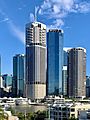 Riparian Plaza, One One One Eagle Street, Riverside Centre, Brisbane, Queensland, July 2020