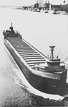 SS Edmund Fitzgerald Upbound & In Ballast - Coast Guard