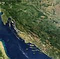Satellite image of Croatia in September 2003