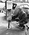 Seattle City Light Superintendent Gordon Vickery with prototype electric car, 1973 (34772918810)