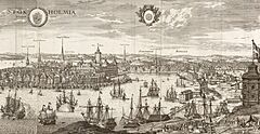 Suecia 1-013 ; Stockholm från öster-right side detail