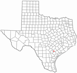 Location of Yorktown, Texas