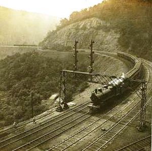 The Horseshoe Curve, Pennsylvania, by H.C. White Co. crop