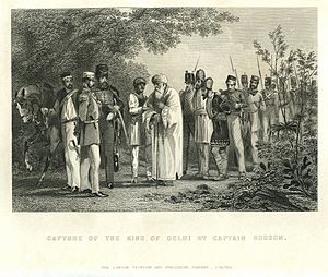 The capture of the king of delhi by Captain Hodson