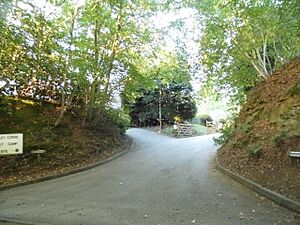 The entrance to Bentley Copse Scout Camp on Hound House Road (geograph 4166646)