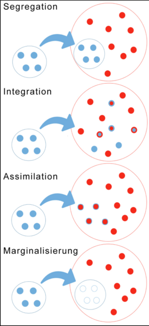 The four essential (paradigm) forms of acculturation