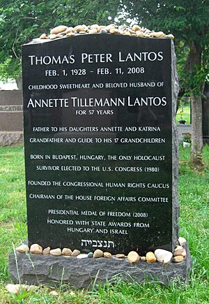 Tom Lantos grave, Congressional Cemetery, Washington, D.C.